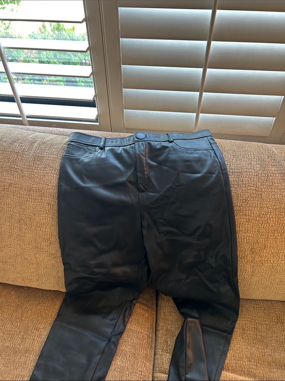 Black Faux Leather Pants